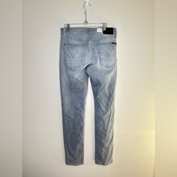 Hudson Blake Slime Straight Jeans Cotton Lyocell Stretch Grey Cermak Sz 30 - Picture 2 of 10